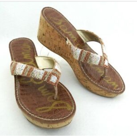 Sam Edelman Shoes - Sam Edelman Rosa beaded thong sandals Sz 6.5 NWOT